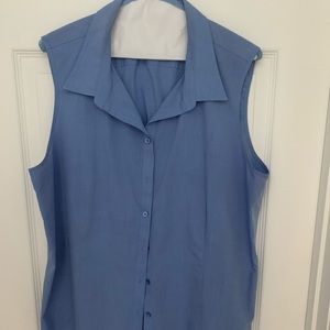 Blue sleeveless top